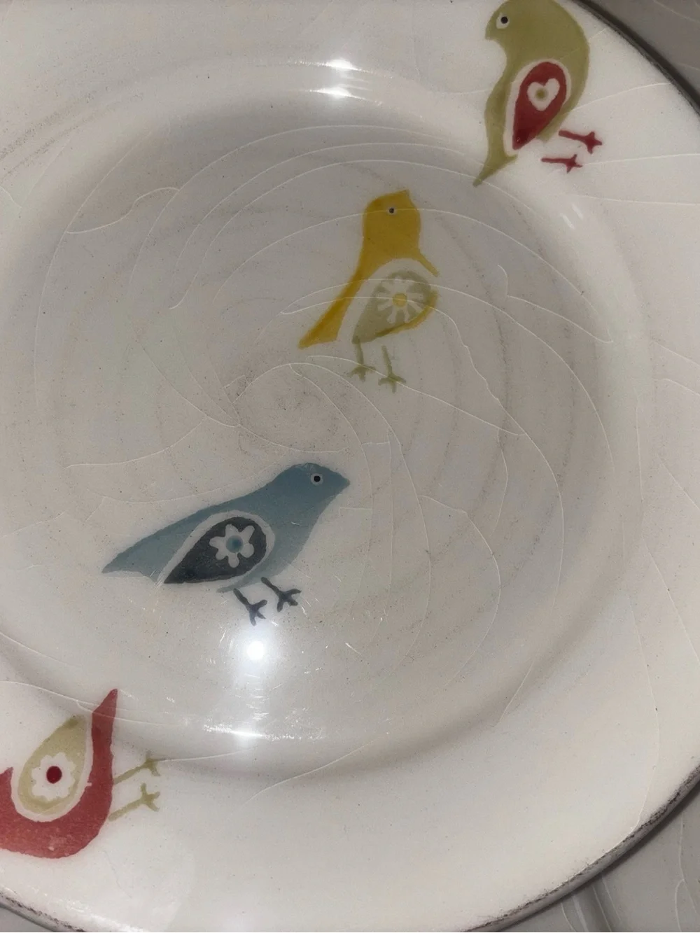 Vintage Set of 8 Pier 1 Imports Little Bird Salad Plate 8-1/2” Portugal. Y3